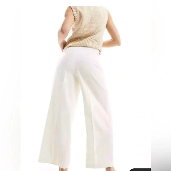 ZARA wide leg culottes trousers white - Picture 3 of 4